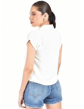Blusa Roman Fashion manga corta para mujer