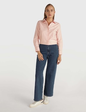 Camisa Tommy Hilfiger De Algodón Manga Larga Para Mujer