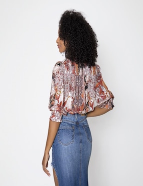 Blusa Studio F manga 3/4 para mujer