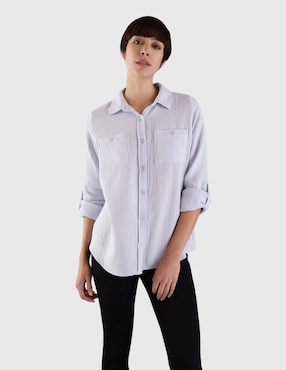 Camisa Calvin Klein Jeans De Algodón Manga Larga Para Mujer