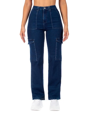 Jeans Wide Leg Opp's Jeans Corte Cintura Alta Para Mujer