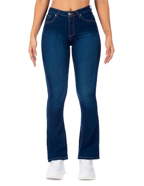 Jeans Flare Opp's Jeans Corte Cintura Alta Para Mujer