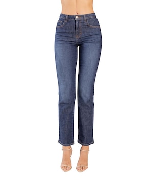 Jeans Straight Jeanswest Corte Cintura Alta Para Mujer