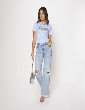 Jeans straight Studio F Hot Fix para mujer