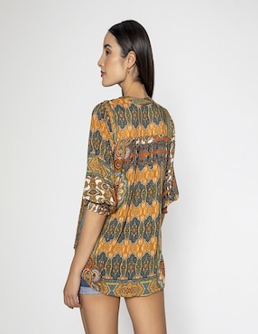 Blusa Studio F manga 3/4 para mujer