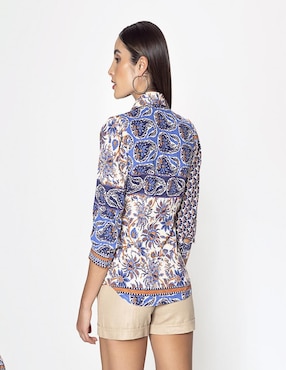 Blusa Studio F manga 3/4 para mujer