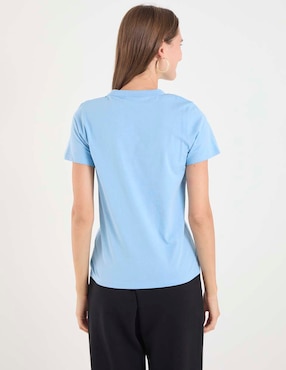 Playera manga corta HUgo Blue cuello redondo para mujer