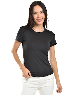 Playera Manga Corta Roman Fashion Cuello Redondo Para Mujer