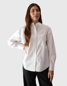 Camisa Calvin Klein De Algodón Manga Larga Para Mujer