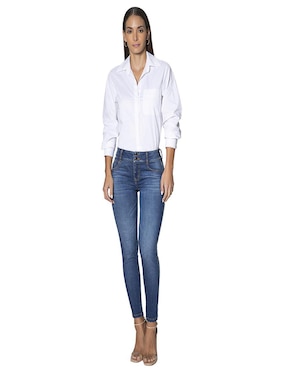 Jeans Skinny Studio F Corte Cintura Para Mujer