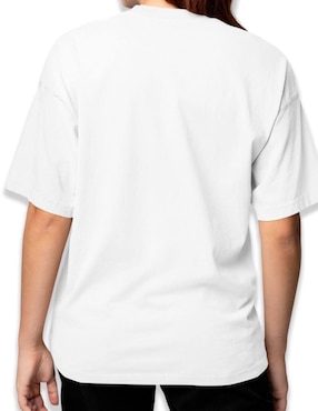 Playera manga corta Juana Gallo Burn Love Oversize cuello redondo para mujer