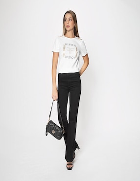 Blusa Studio F manga corta para mujer