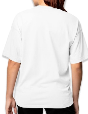 Playera manga corta Juana Gallo Huesos Manos Oversize cuello redondo para mujer