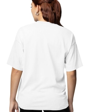 Playera manga corta Juana Gallo Quekaloron Oversize cuello redondo para mujer