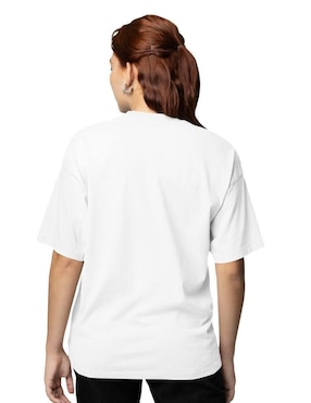 Playera manga corta Juana Gallo Silly Goose Oversize cuello redondo para mujer
