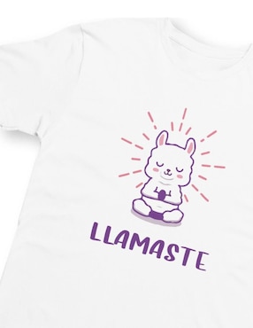 Playera manga corta Juana Gallo Llamaste Oversize cuello redondo para mujer