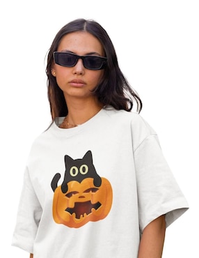 Playera manga corta Juana Gallo cuello redondo para mujer