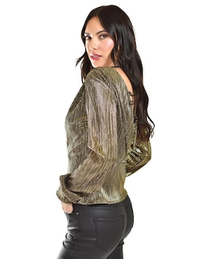 Blusa Roman Fashion manga larga para mujer