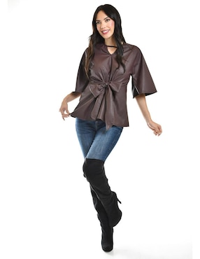 Blusa Roman Fashion manga al codo para mujer