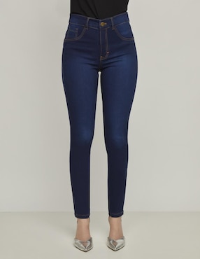 Jeans Skinny Devendi Corte Cintura Alta Para Mujer