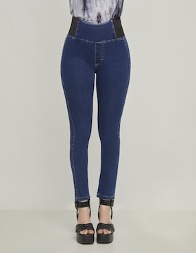 Jeans Skinny Devendi Corte Cintura Alta Para Mujer