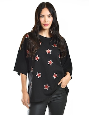 Blusa Roman Fashion manga 3/4 para mujer