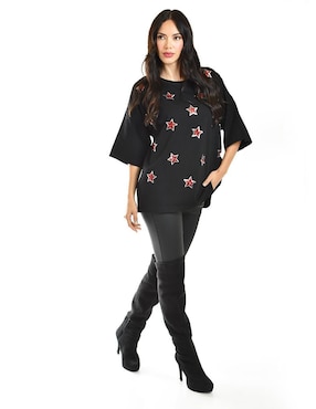 Blusa Roman Fashion manga 3/4 para mujer