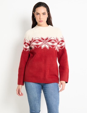 Suéter Navideño Abercrombie & Fitch Cuello Redondo Para Mujer