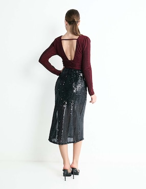Falda midi Studio F a la cintura