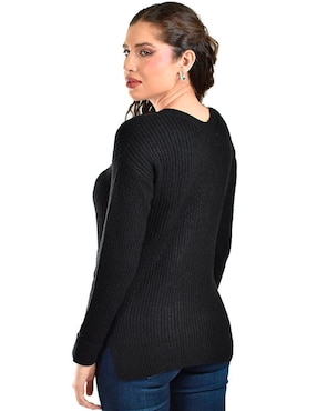 Suéter Roman Fashion cuello V para mujer