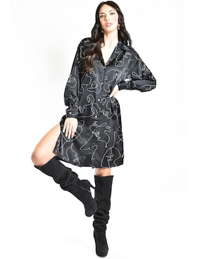 Vestido arriba de la rodilla casual Roman Fashion para mujer