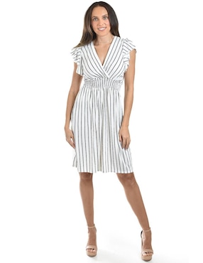 Vestido a la rodilla casual Roman Fashion para mujer