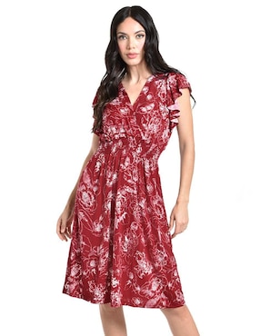 Vestido A La Rodilla Casual Roman Fashion Para Mujer