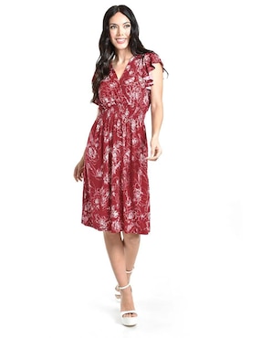 Vestido a la rodilla casual Roman Fashion para mujer