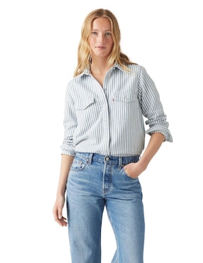 Camisa Levi's De Algodón Manga Larga Para Mujer