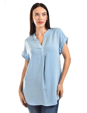 Blusa Roman Fashion manga corta para mujer