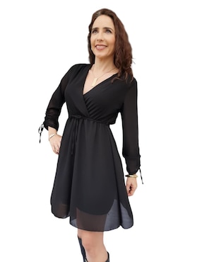 Vestido Arriba Rodilla Casual Pardela Para Mujer