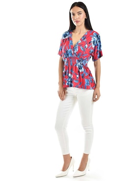 Blusa Roman Fashion manga corta para mujer