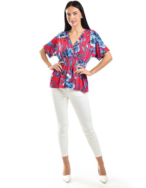 Blusa Roman Fashion manga corta para mujer