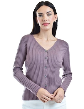 Suéter Roman Fashion cuello V para mujer