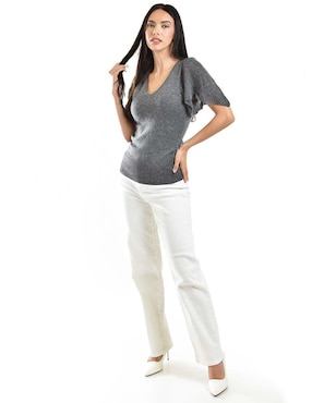 Blusa Roman Fashion manga corta para mujer