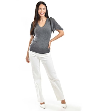 Blusa Roman Fashion manga corta para mujer