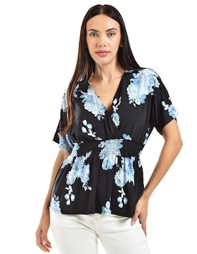 Blusa Roman Fashion Manga Corta Para Mujer