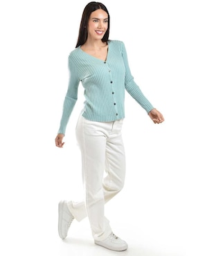 Suéter Roman Fashion cuello V para mujer