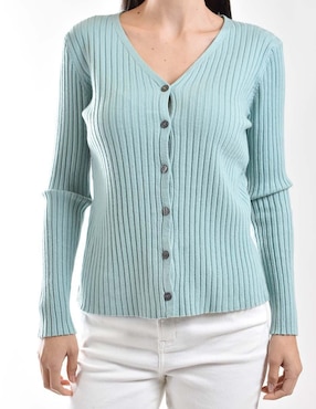 Suéter Roman Fashion cuello V para mujer