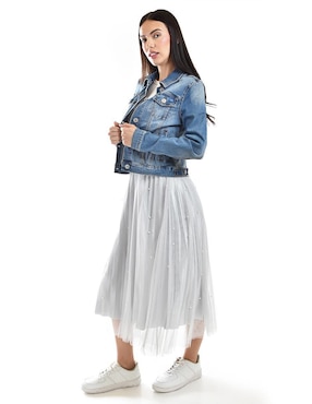 Falda midi Roman Fashion con pretina