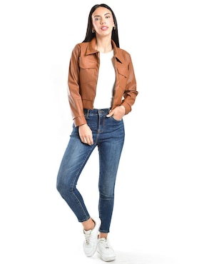 Chamarra casual Roman Fashion impermeable para mujer