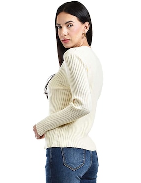 Suéter Roman Fashion cuello V para mujer