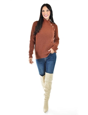 Suéter Roman Fashion cuello alto para mujer