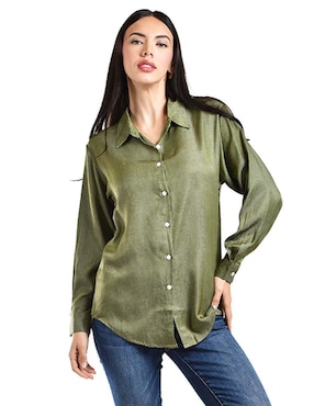 Blusa Camisera Roman Fashion Manga Larga Para Mujer